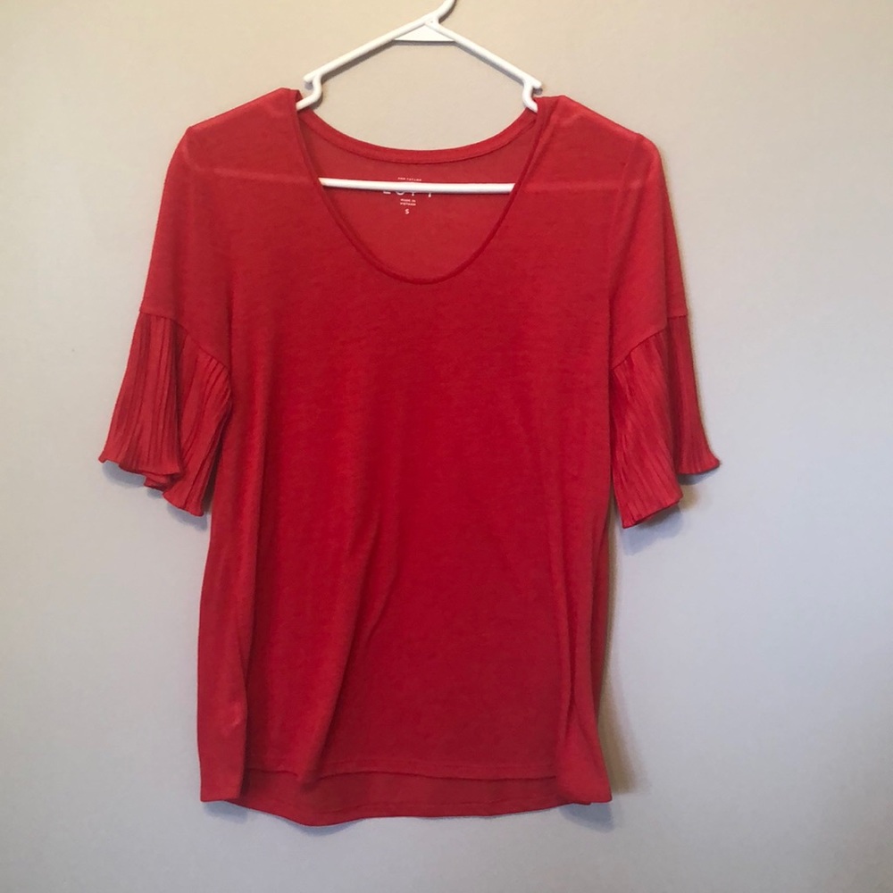 Red Ann Taylor Loft Short Sleeve